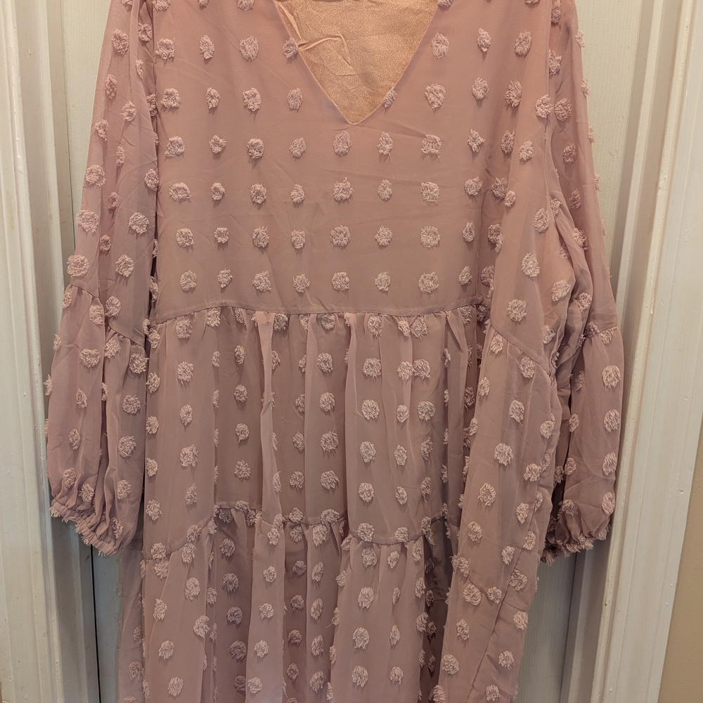 Elegant Pink Textured Women's Tunic